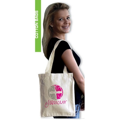 Canvas Book Bag W/ Gusset