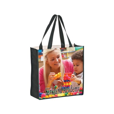 Full Coverage OPP Laminated Non-Woven Tote Bag w/ Full Color (13"x5"x13")