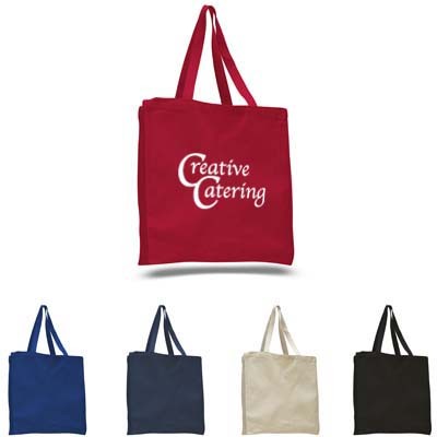 12oz Cotton Canvas Gusset Tote with 4" Gusset ( 10 Colors Available )