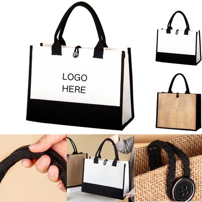 Eco-Friendly Burlap Cotton Tote Bag