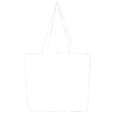 Blank 10 oz Canvas Book Tote Bag | Reusable Gusseted Everyday Grocery Navy (13x14x4)