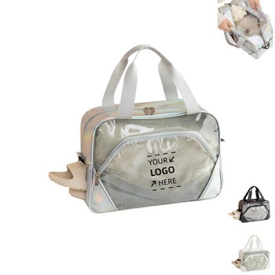 Large Capacity Gym Duffle Bag with Shoes Compartment & Wet Pocket