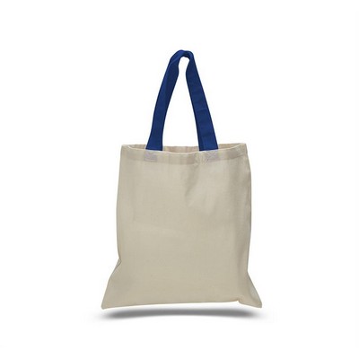 Cotton Tote Bag Natural Body with Color Handles