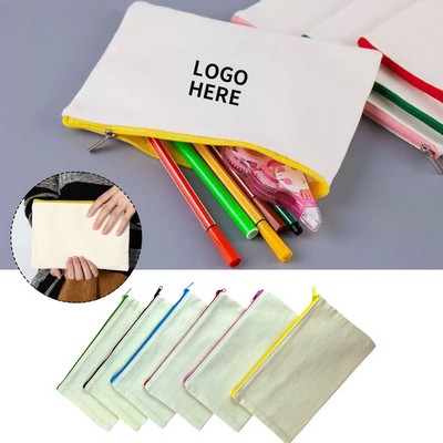 Zippered Canvas Beauty Pouch