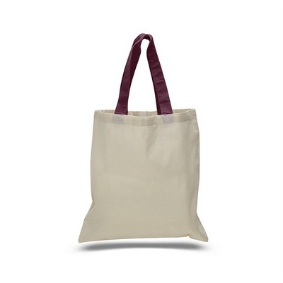Cotton Tote Bag Natural Body with Color Handles