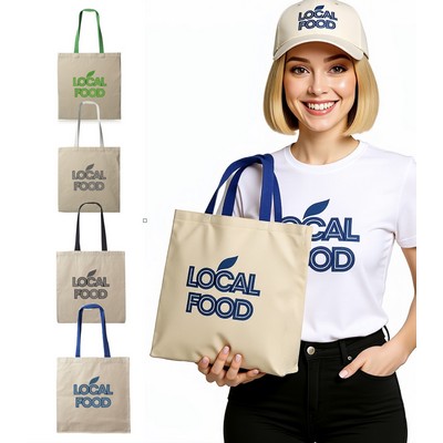 Contrast Handles Real Cotton Eco Tote