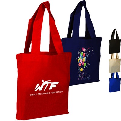 100% Cotton Canvas Sheeting Large Tote Bag w/Mini Gusset