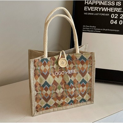 Waterproof Jute Tote Bag