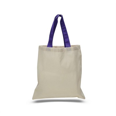 Cotton Tote Bag Natural Body with Color Handles