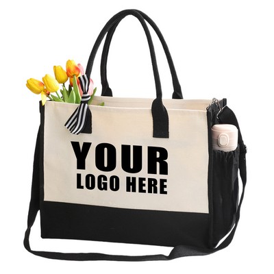 Jute Shopping Tote Bag with Reinforced Handles