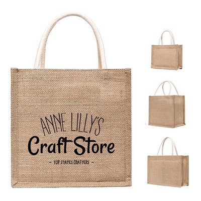 Eco-Friendly Jute Shopping Tote Bag