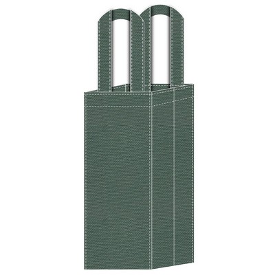 One bottle wine bag 5"x13"x4" Full Gusset -100% Cotton Assorted colors Canvas -Self fabric Handles