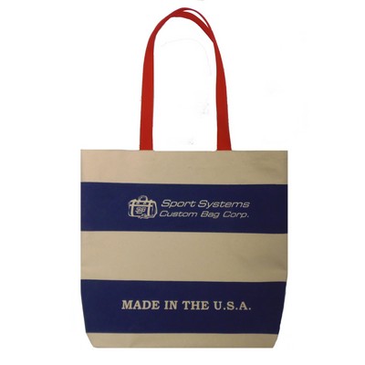 USA Made 10 Oz. Cotton Double Bar Tote