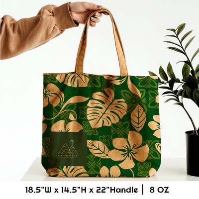 Sublimation 8 oz Poly Canvas Tote Bag - 18.5"W x 14.5"H x