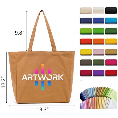 12oz Cotton Canvas Heavy-Duty Promotional Tote
