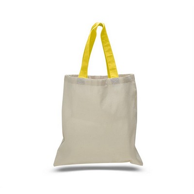 Cotton Tote Bag Natural Body with Color Handles