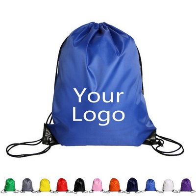 Polyester Drawstring Bags Traveling String Backpack