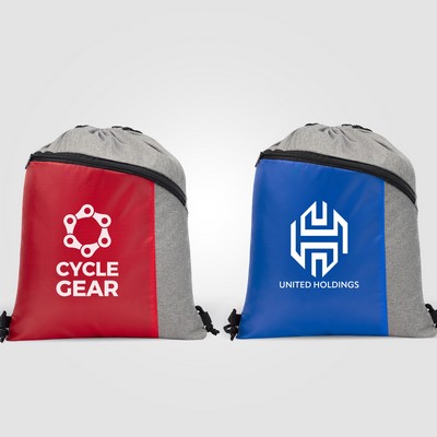 Geneva Drawstring Backpack - 210D Polyester - Silkscreen