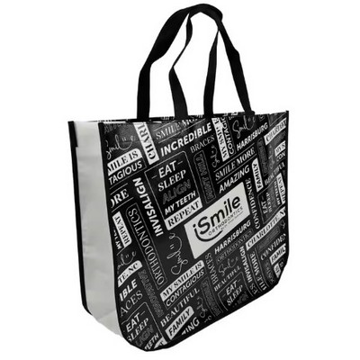 Round Bottom Non-woven Shopping Tote Bag - Laminated